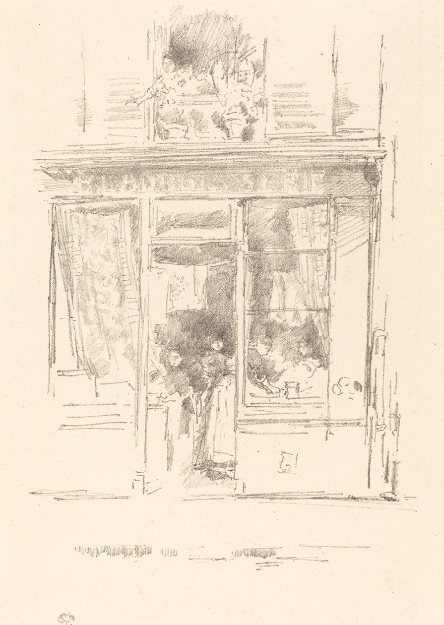 A mosónő: A Dauphine tér mosónője, 1894. alkotó: James Abbott McNeill Whistler
