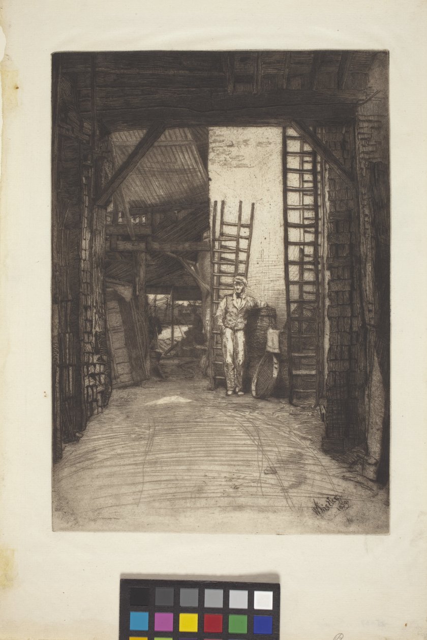 The Lime-Burner (maratás és szárazhús) alkotó: James Abbott McNeill Whistler