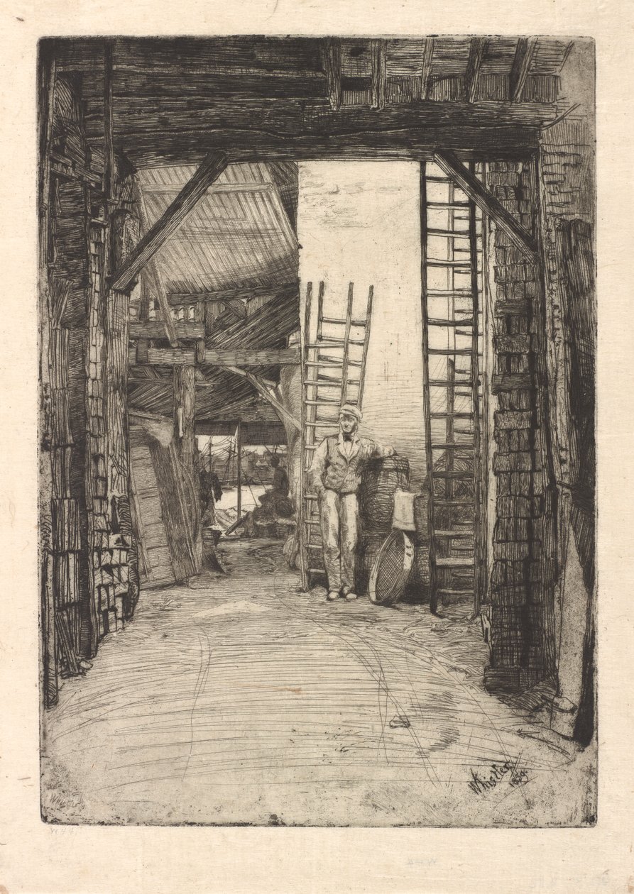 A mészégető, 1859. alkotó: James Abbott McNeill Whistler