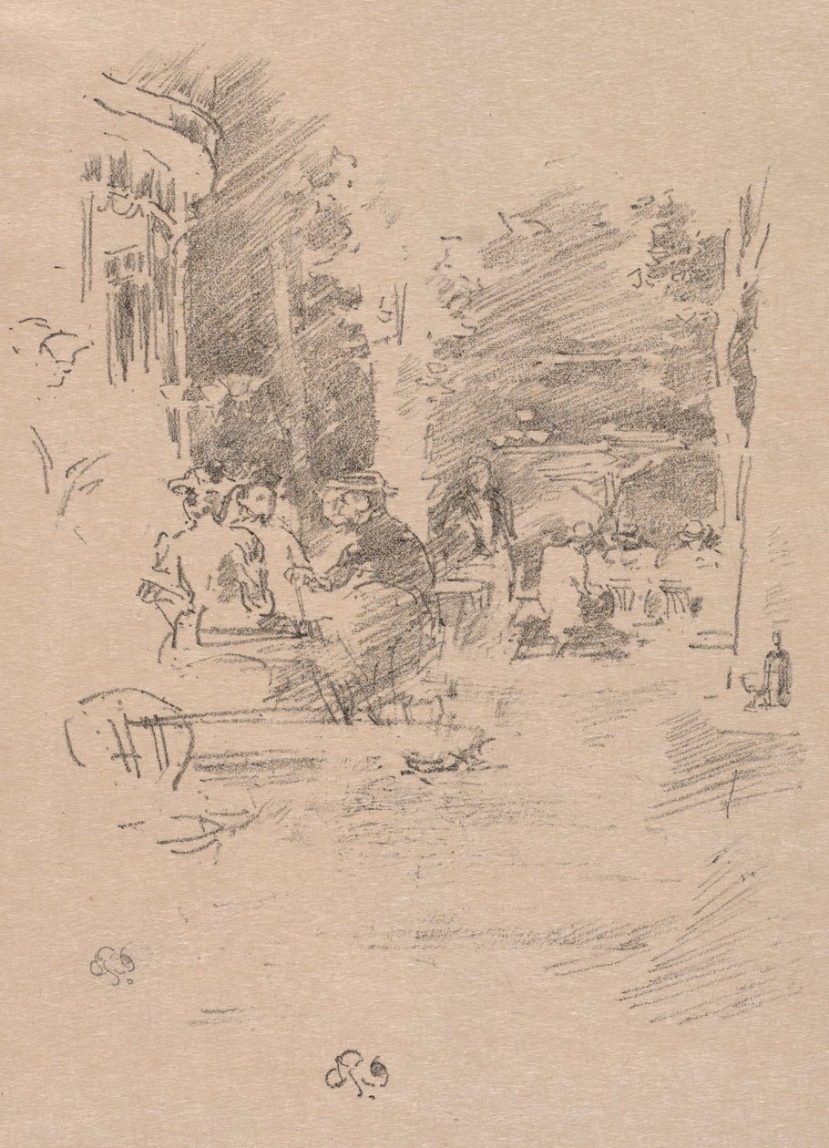 A kis kávézó az erdőben, 1894. alkotó: James Abbott McNeill Whistler