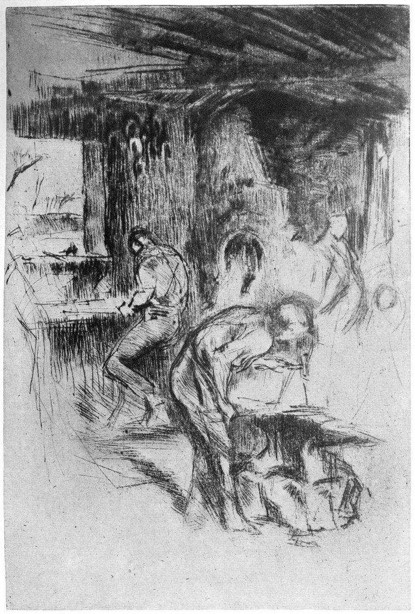 A kis kovácsműhely, 1860, 1904. alkotó: James Abbott McNeill Whistler