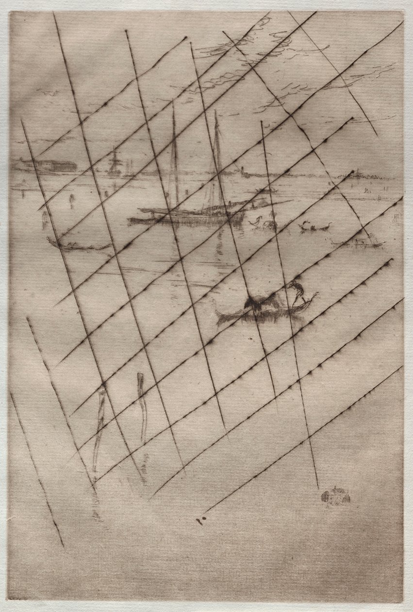 A kis lagúna, 1880. alkotó: James Abbott McNeill Whistler
