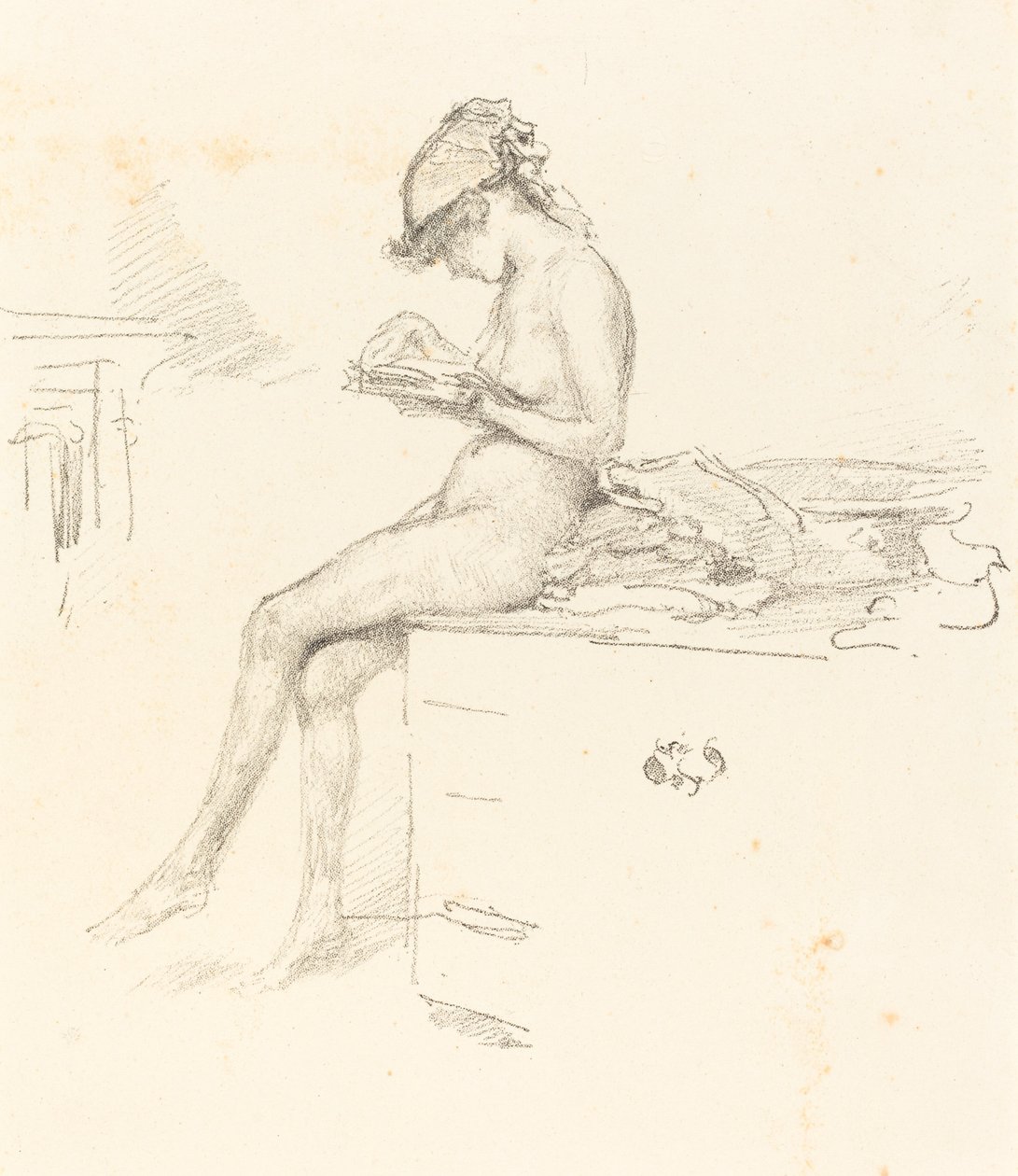 A kis aktmodell, Reading, 18891890. alkotó: James Abbott McNeill Whistler