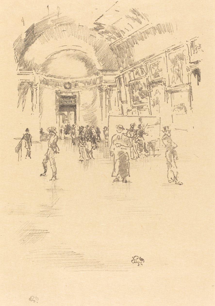 The Long Gallery, Louvre, 1894. alkotó: James Abbott McNeill Whistler