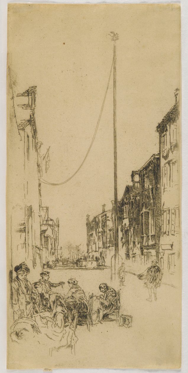 Az árboc, 1880 (rézkarc papírra) alkotó: James Abbott McNeill Whistler