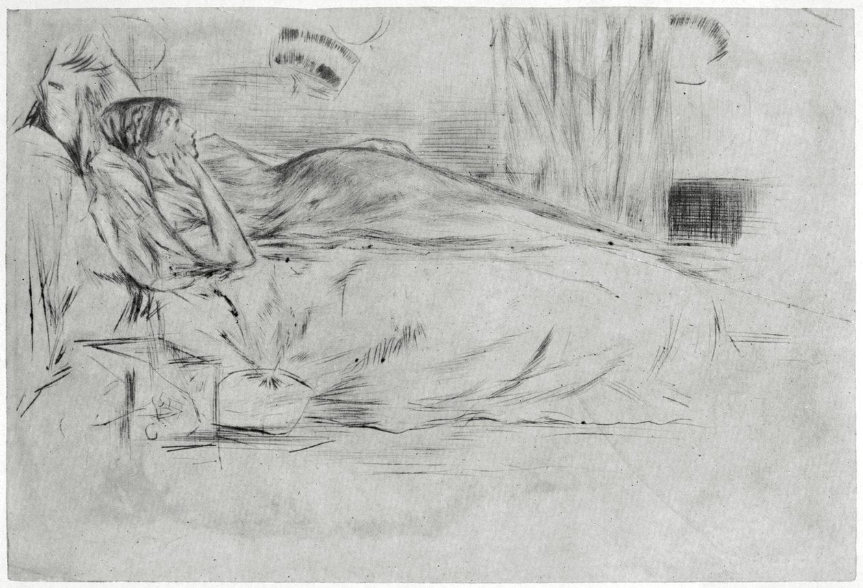 A modell, fekve, c1864 1904. alkotó: James Abbott McNeill Whistler