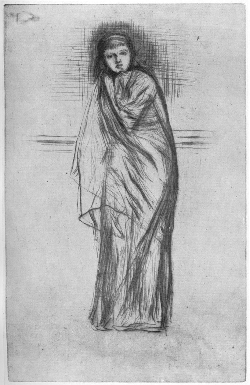Pihenő modell, 1904. 19. század. alkotó: James Abbott McNeill Whistler
