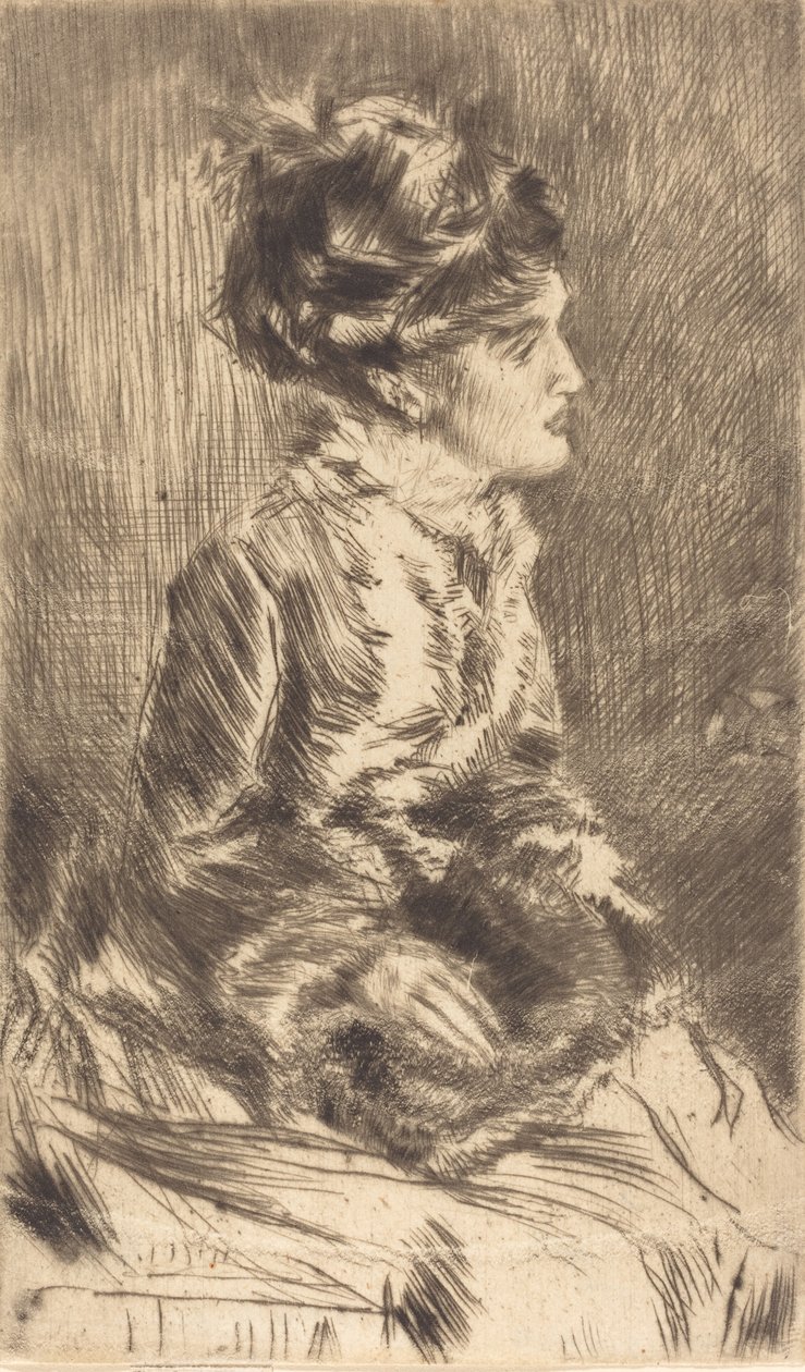 A Muff, c. 1873. alkotó: James Abbott McNeill Whistler