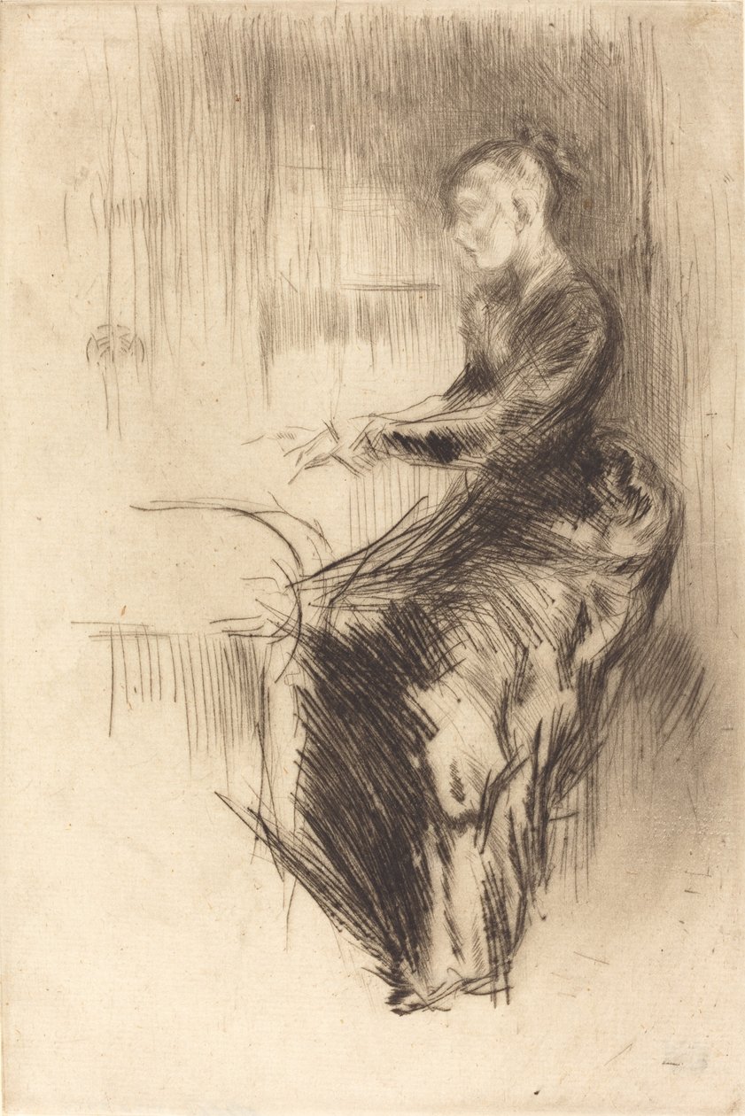 A zongora, 1875. alkotó: James Abbott McNeill Whistler