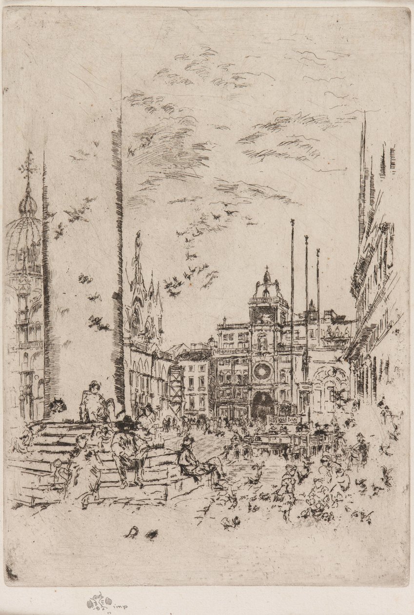 A Piazzetta, 1879-1880. alkotó: James Abbott McNeill Whistler