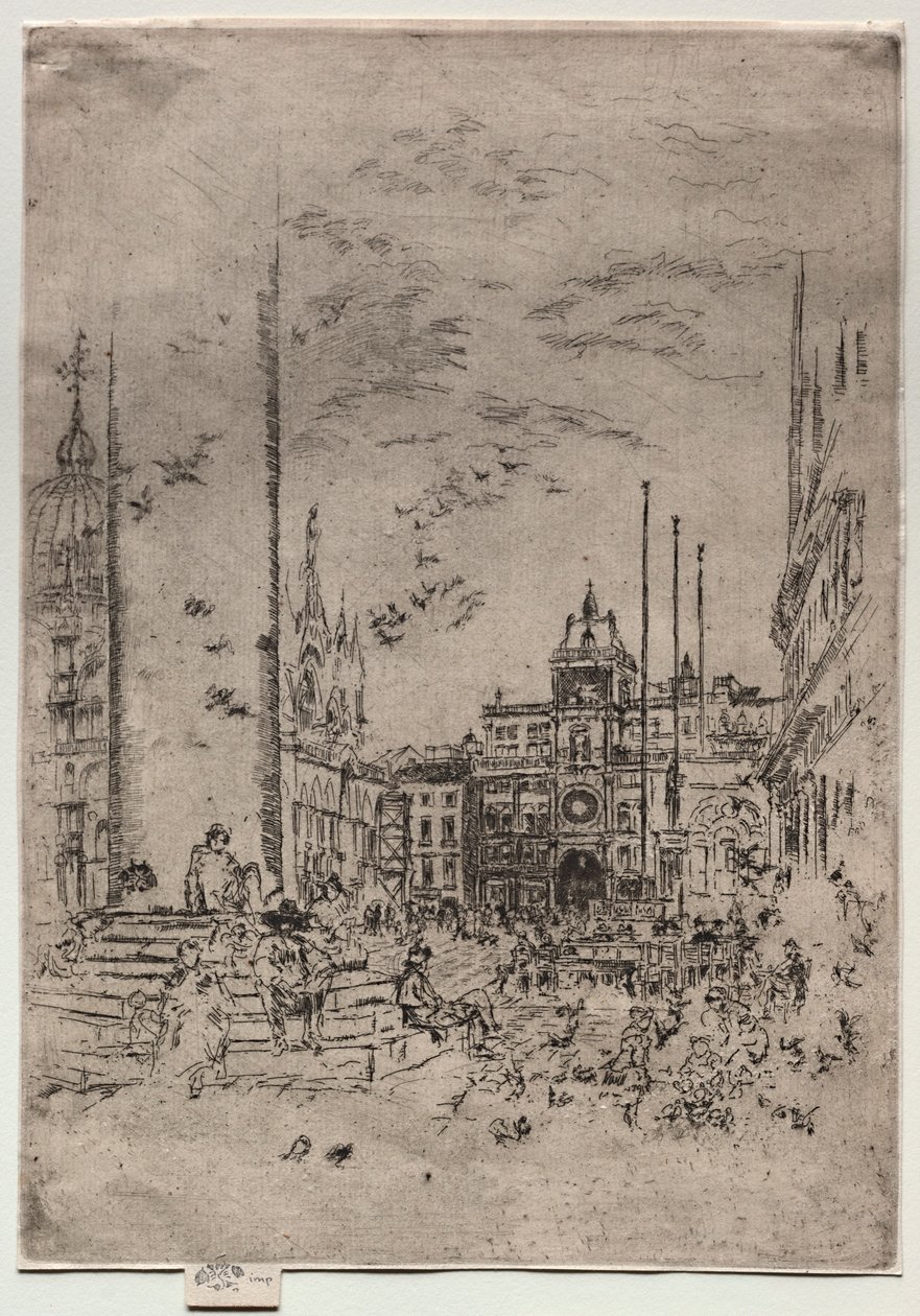 A Piazzetta, 1880. alkotó: James Abbott McNeill Whistler