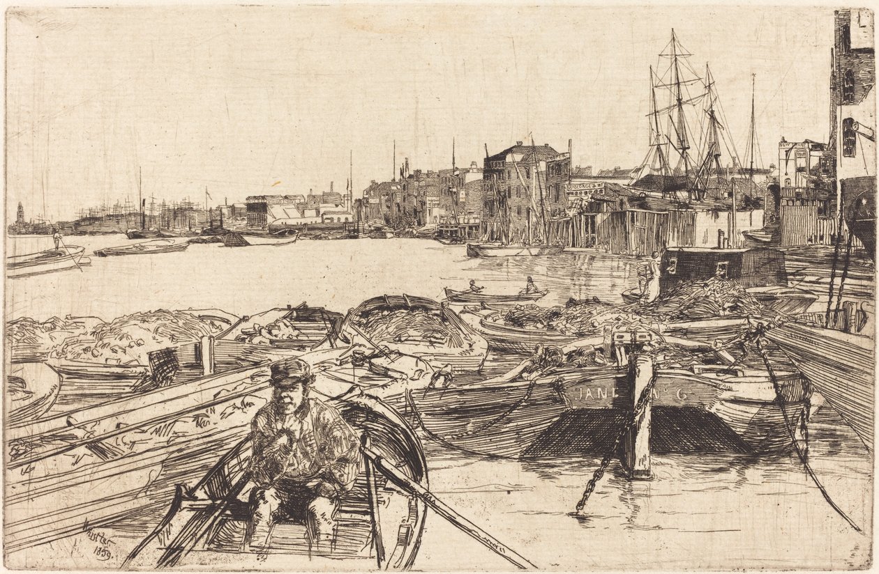 A medence, 1859. alkotó: James Abbott McNeill Whistler