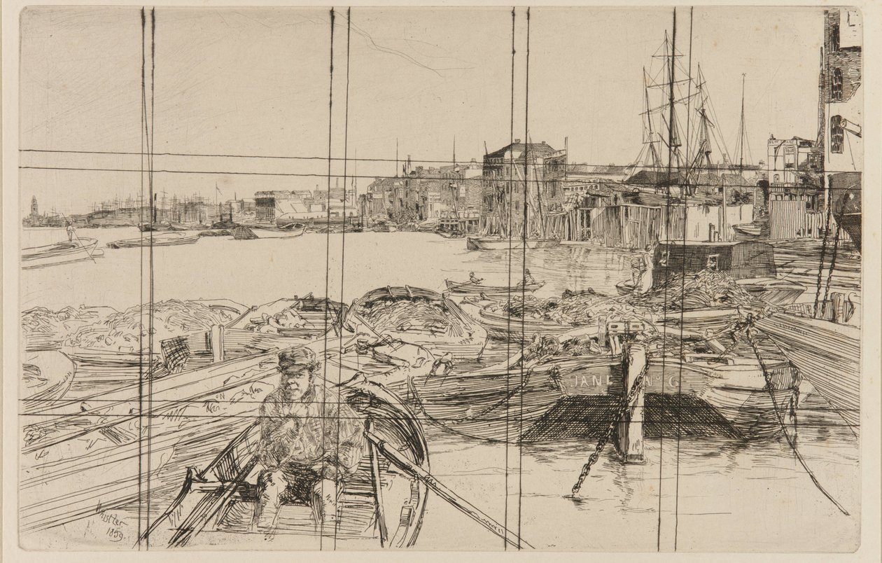 A medence, 1859. alkotó: James Abbott McNeill Whistler