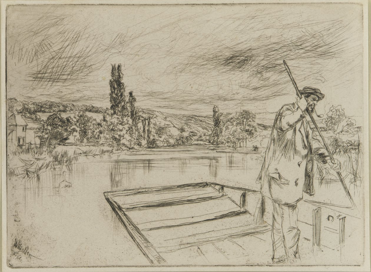 The Punt, 1861 (rézkarc papírra) alkotó: James Abbott McNeill Whistler