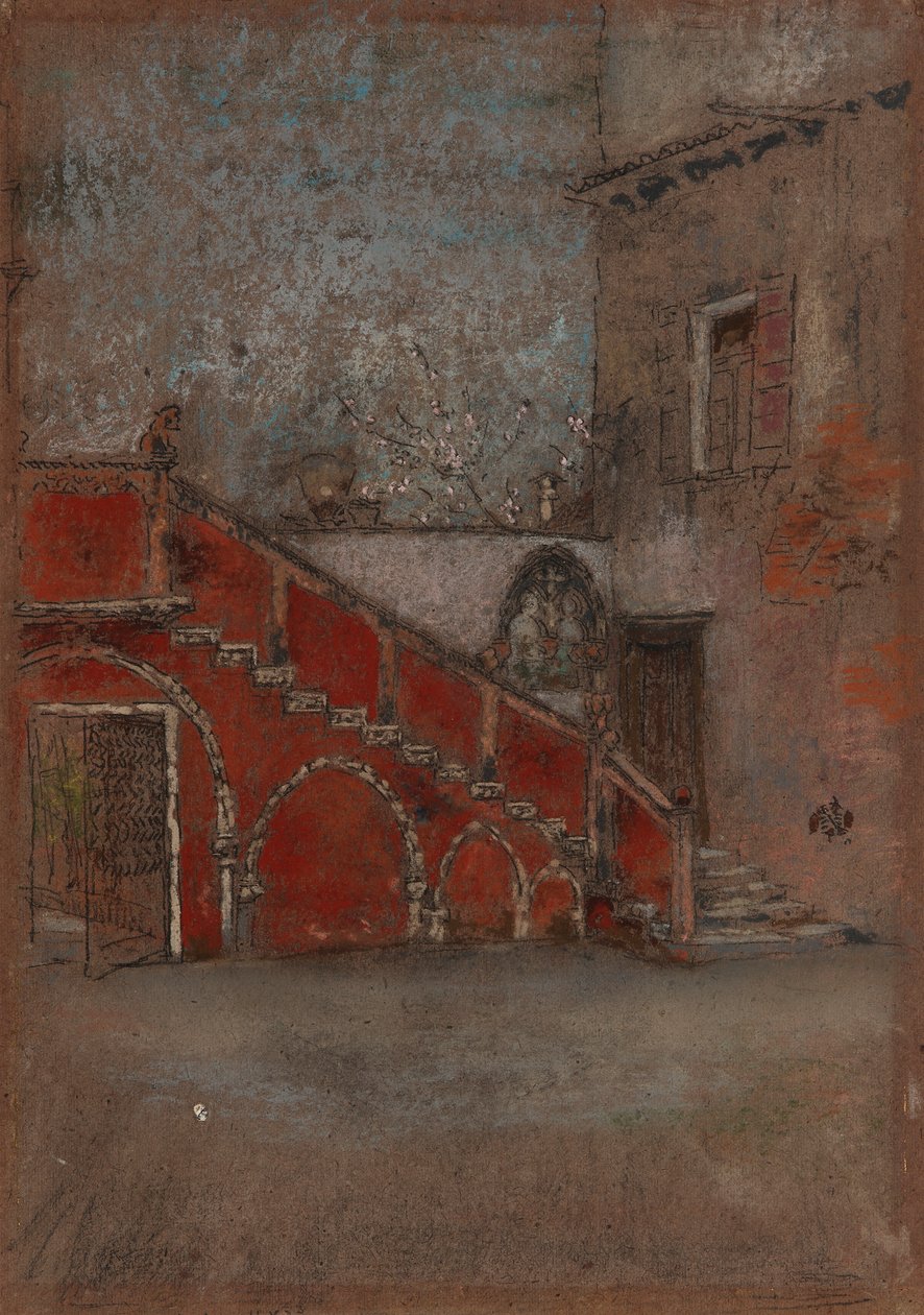 A lépcsőház: Vörös színű jegyzet, 1880. alkotó: James Abbott McNeill Whistler