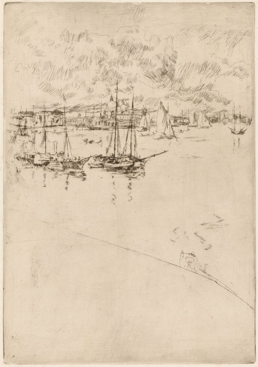 A gőzhajó, Velence, 18791880. alkotó: James Abbott McNeill Whistler
