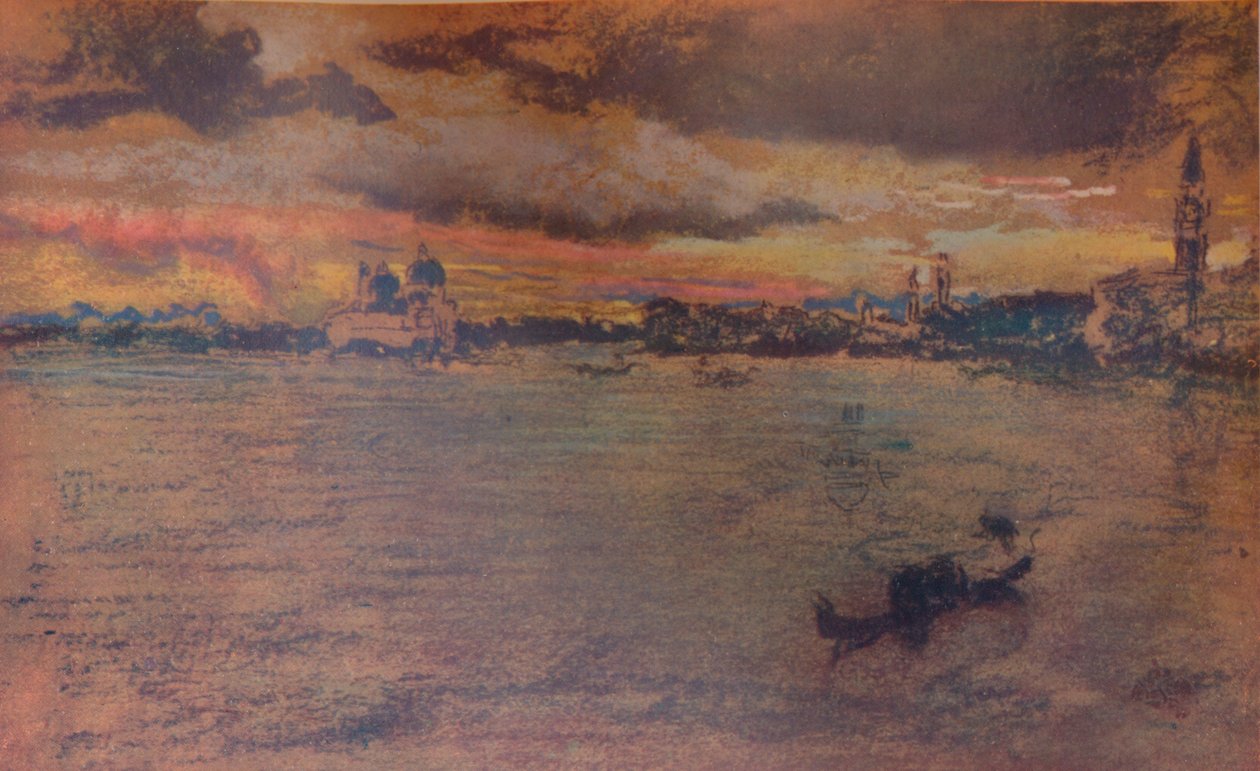 A vihar, naplemente, 1880, 1904 alkotó: James Abbott McNeill Whistler