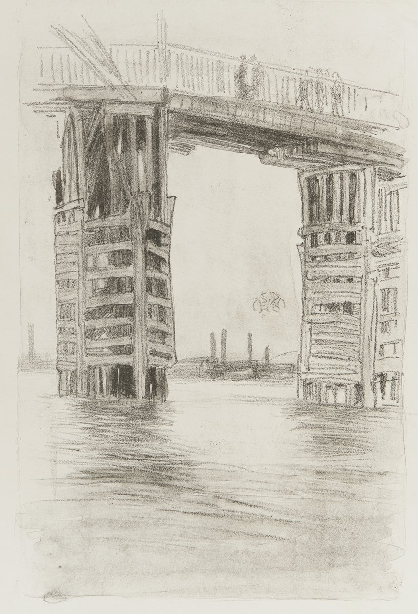 The Tall Bridge, 1878 (litotint papíron) alkotó: James Abbott McNeill Whistler