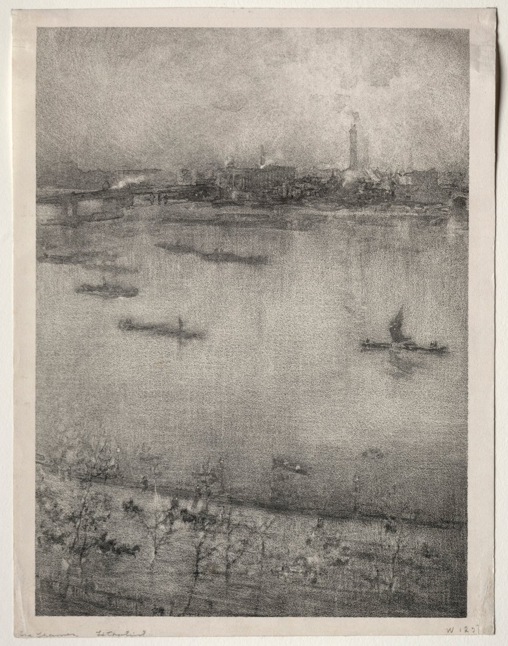 Temze, 1896. alkotó: James Abbott McNeill Whistler