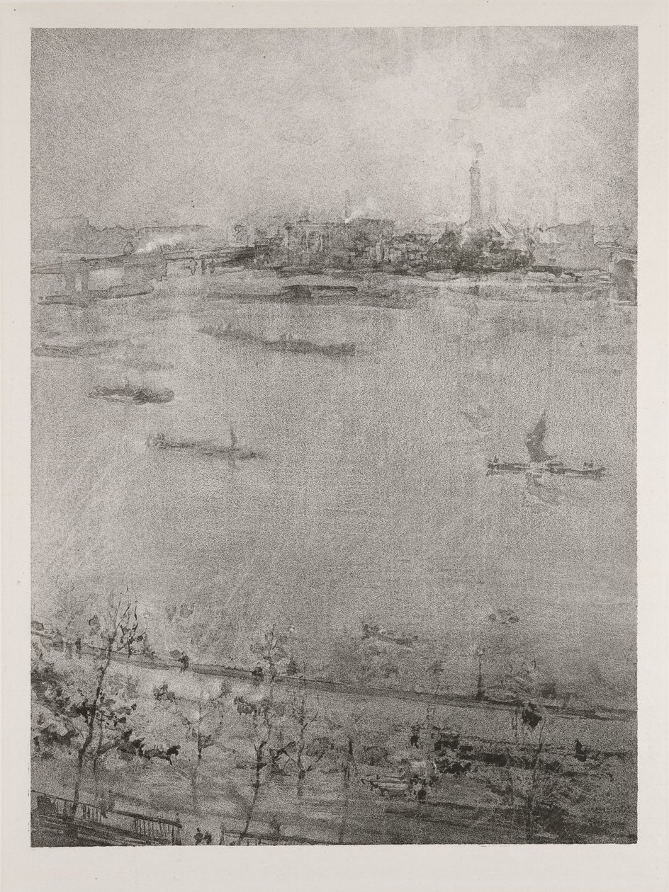 Temze, 1896 alkotó: James Abbott McNeill Whistler