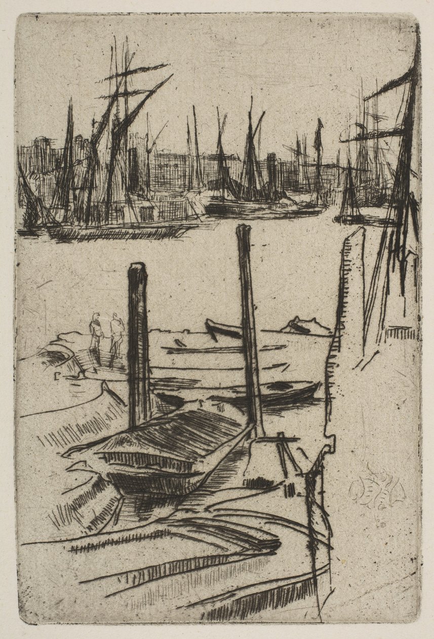 Az apró medence, [1879]. alkotó: James Abbott McNeill Whistler