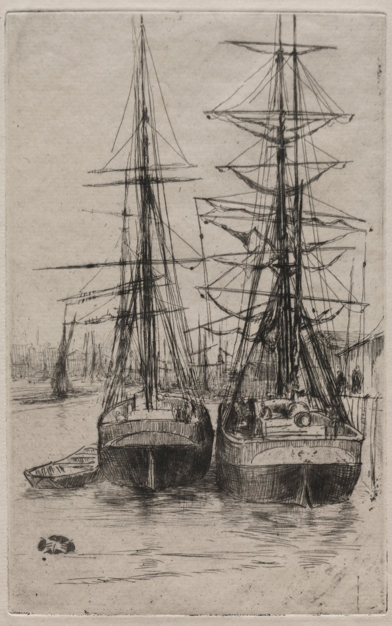 A két hajó. alkotó: James Abbott McNeill Whistler
