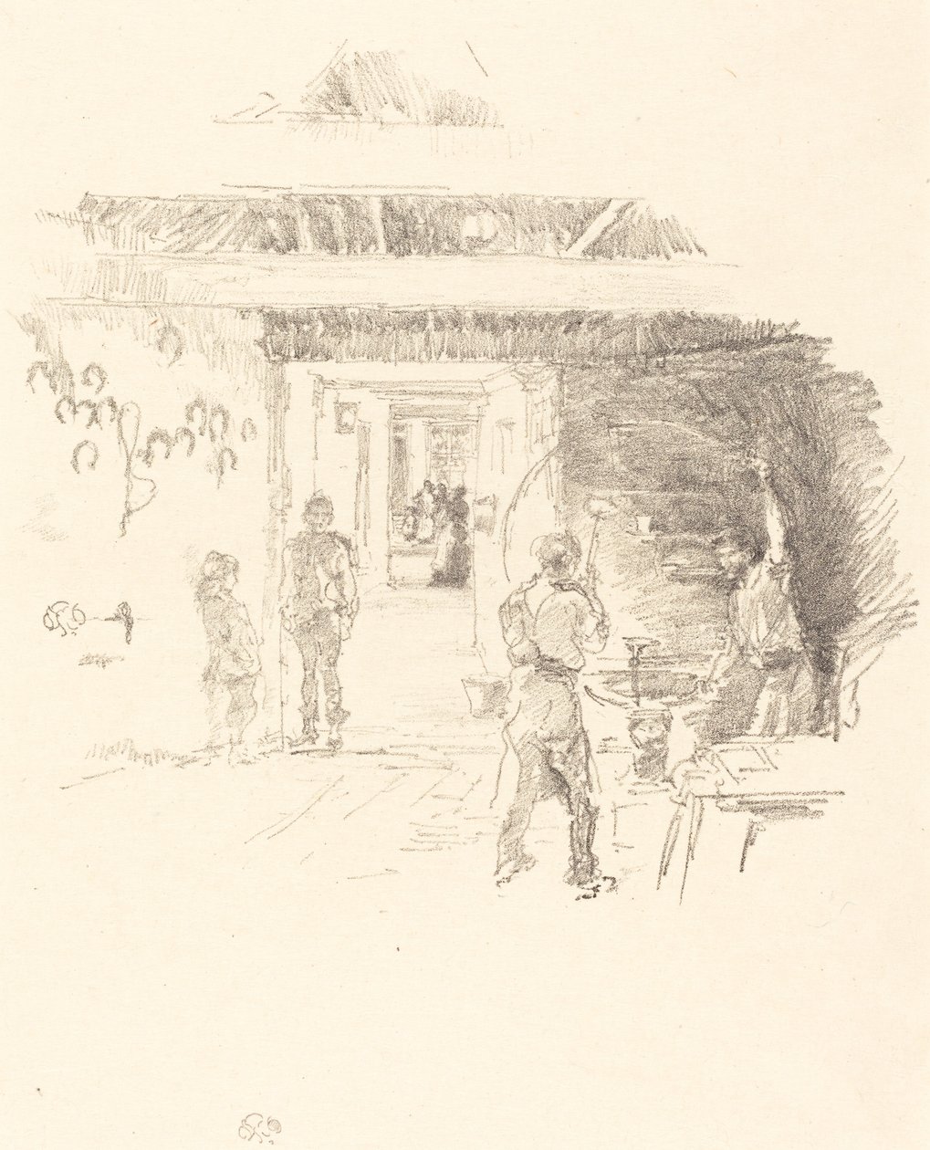 A gumiabroncskovács, 1890. alkotó: James Abbott McNeill Whistler