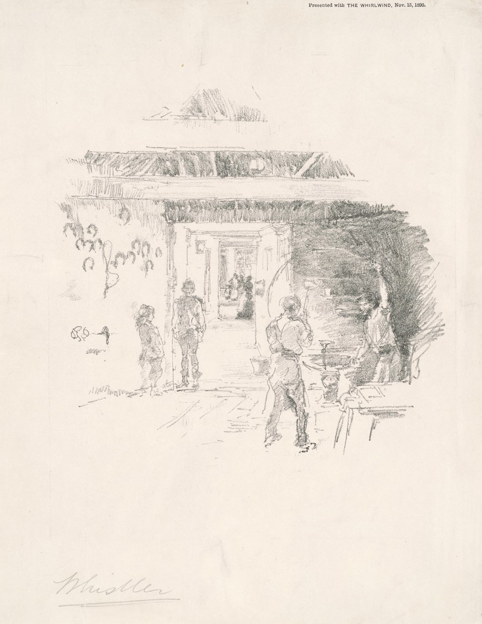 A gumiabroncskovács, 1890. alkotó: James Abbott McNeill Whistler