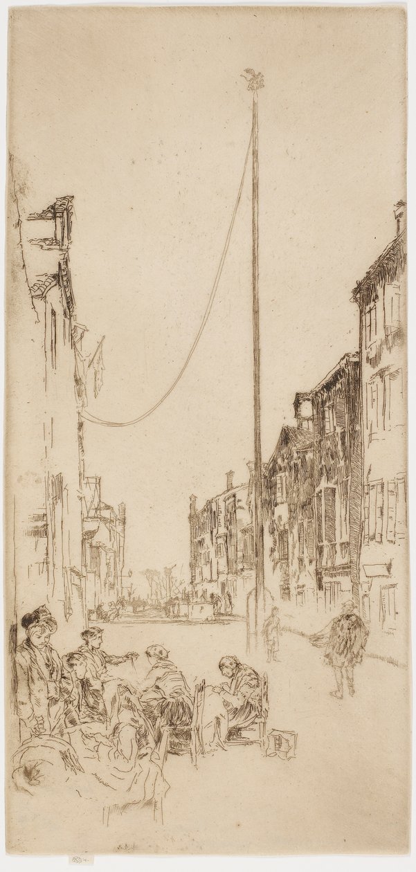 A velencei árboc, 1879-1880. alkotó: James Abbott McNeill Whistler