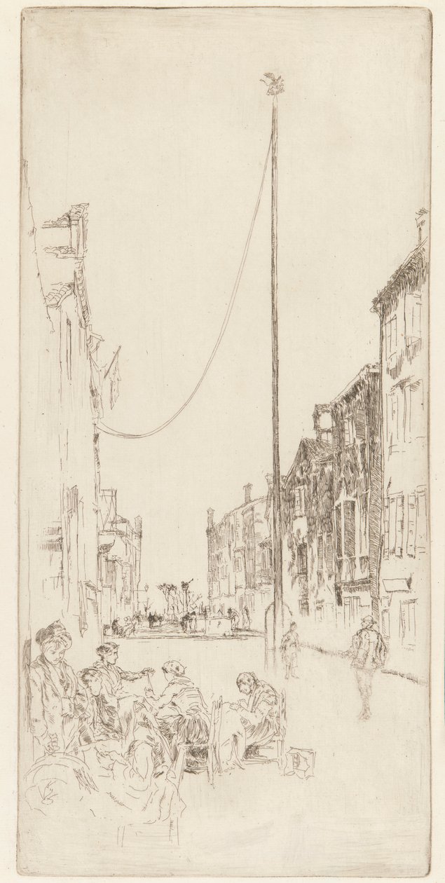 A velencei árboc, 1879-1880. alkotó: James Abbott McNeill Whistler