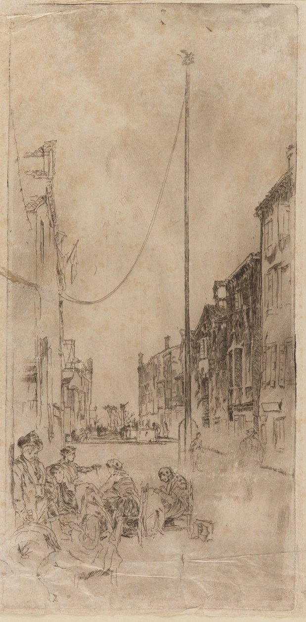 A velencei árboc, 1879-1880. alkotó: James Abbott McNeill Whistler