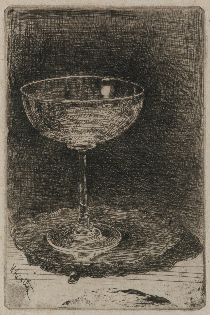 A borospohár, 1858. alkotó: James Abbott McNeill Whistler