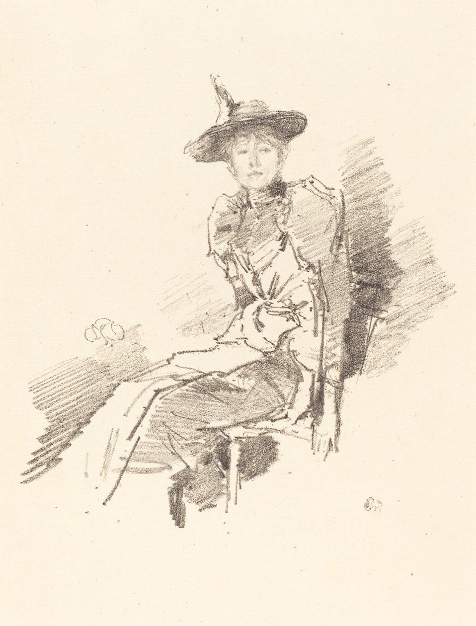 A szárnyas kalap, 1890. alkotó: James Abbott McNeill Whistler