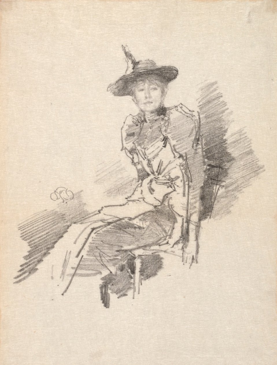 A szárnyas kalap, 1890. alkotó: James Abbott McNeill Whistler
