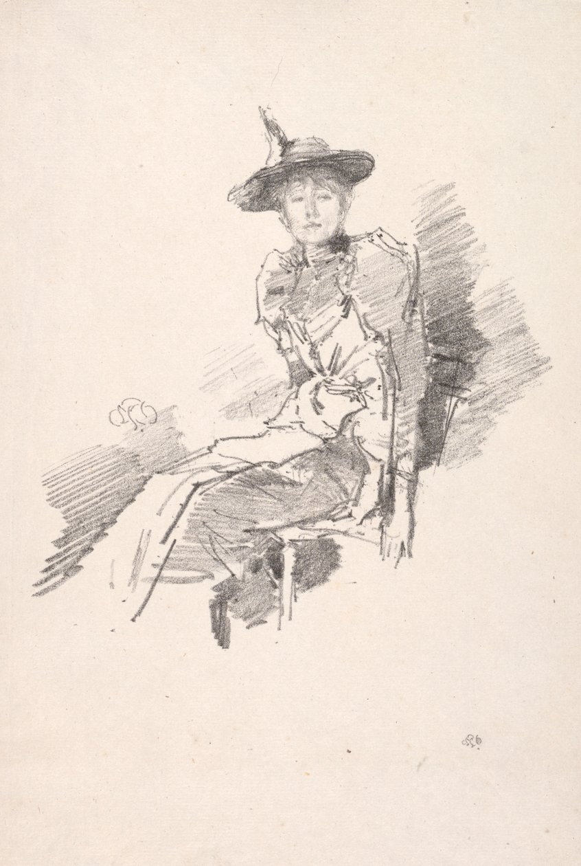 A szárnyas kalap, 1890. alkotó: James Abbott McNeill Whistler