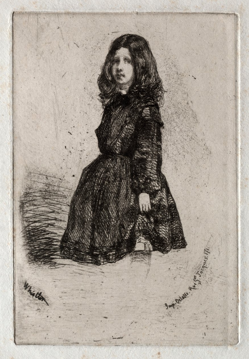 Tizenkét rézkarc a természetből: Annie, 1858. alkotó: James Abbott McNeill Whistler