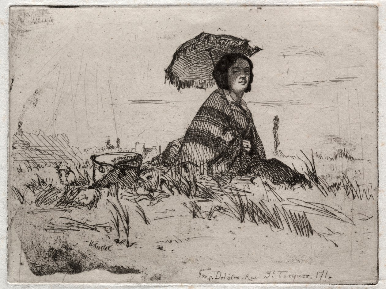 Tizenkét rézkarc a természetből: En Plein Soleil, 1858. alkotó: James Abbott McNeill Whistler