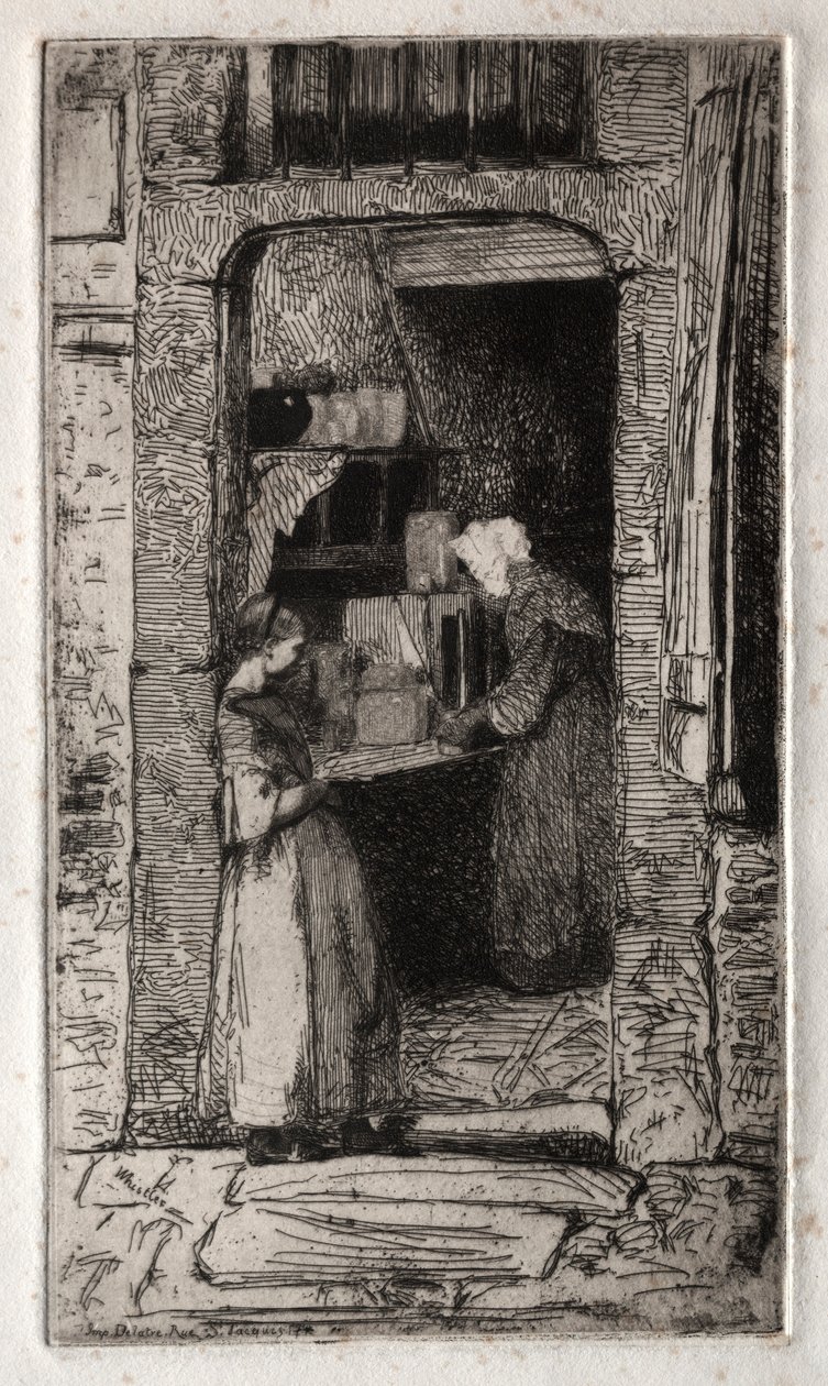 Tizenkét rézkarc a természetből: A mustárkereskedő, 1858. alkotó: James Abbott McNeill Whistler