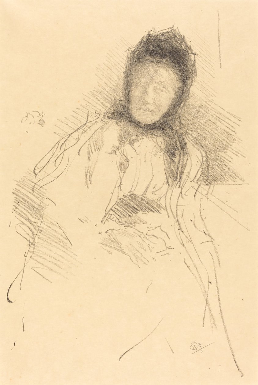 Lady Haden befejezetlen vázlata, 1895. alkotó: James Abbott McNeill Whistler
