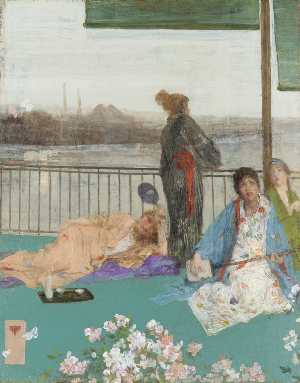 Változatok hússzínben és zöldben – Az erkély, 1864-1870, kiegészítések 1870-1879. alkotó: James Abbott McNeill Whistler