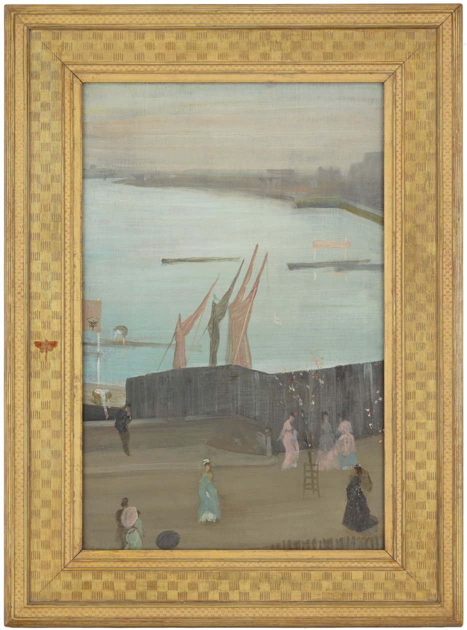 Rózsaszín és szürke változatok: Chelsea, 1871-1872. alkotó: James Abbott McNeill Whistler