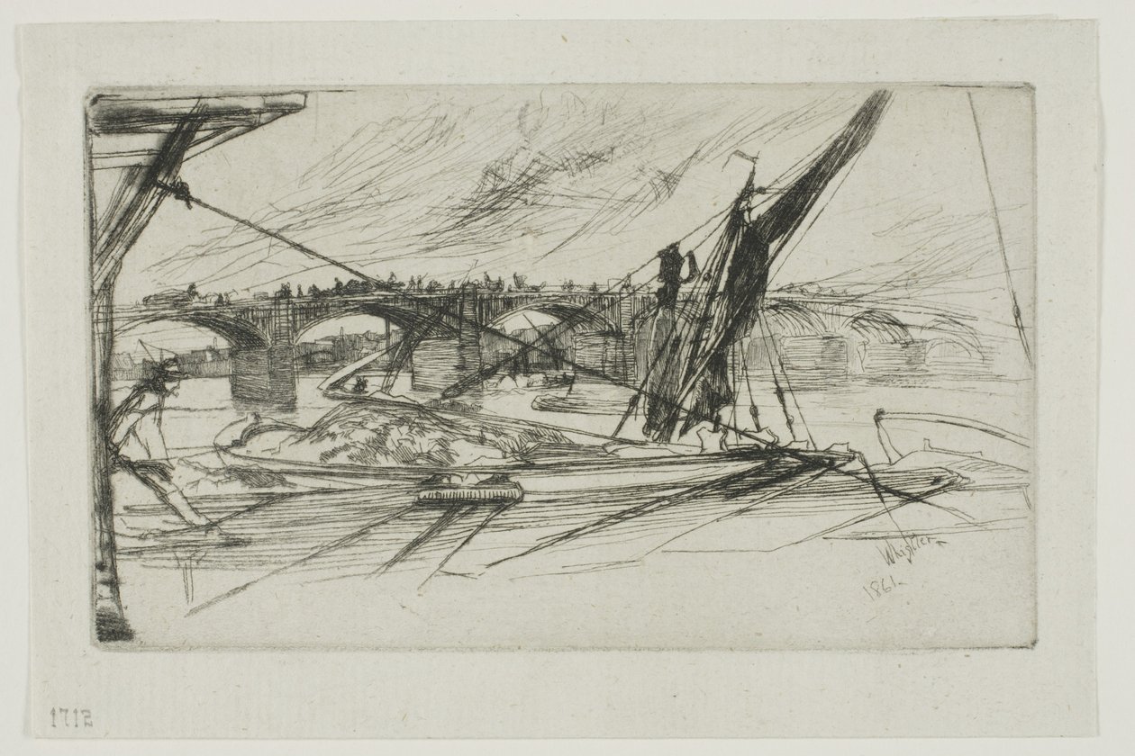 Vauxhall híd, 1861 alkotó: James Abbott McNeill Whistler