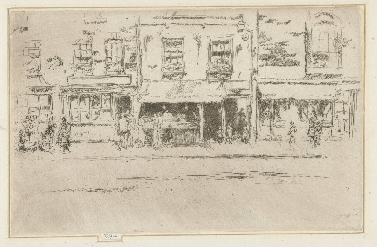 Viswinkel a Chelsea-ben A Fish-Shop, nyüzsgő Chelsea alkotó: James Abbott McNeill Whistler