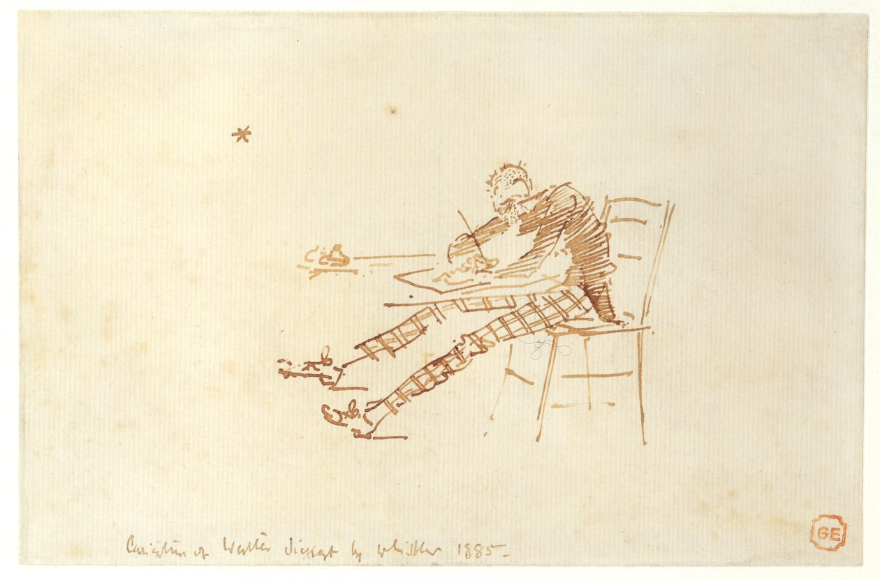 Walter Sickert (1860-1942) Vázlatkészítés, 1885 alkotó: James Abbott McNeill Whistler