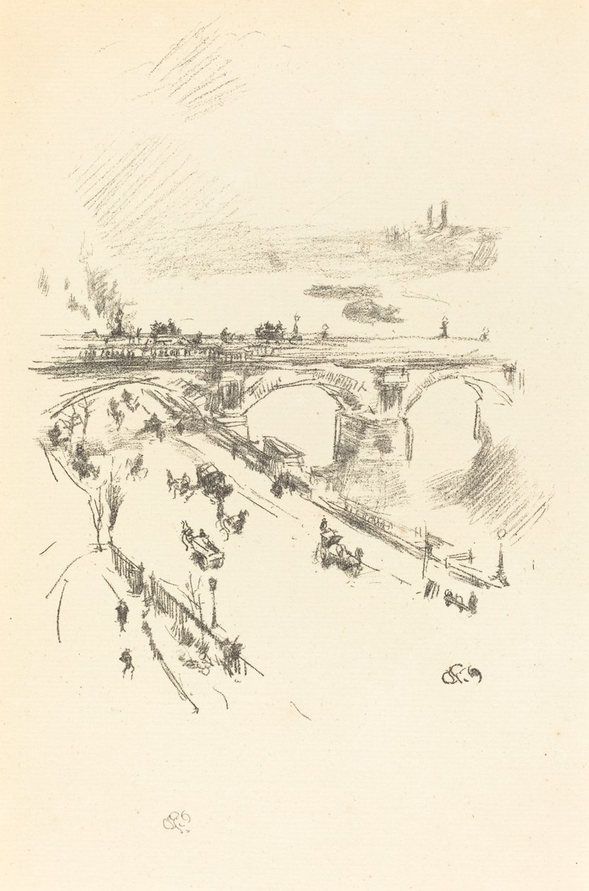Waterloo híd, 1896. alkotó: James Abbott McNeill Whistler