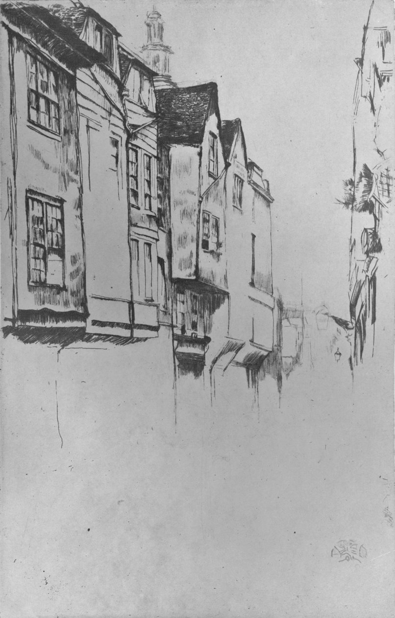 Wych Street, 1877, 1904 alkotó: James Abbott McNeill Whistler