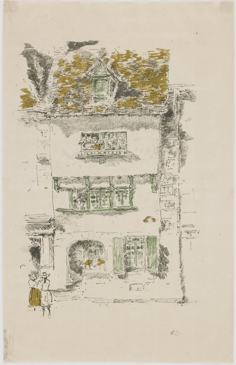Yellow House, Lannion, 1893 (litó, papíron) alkotó: James Abbott McNeill Whistler