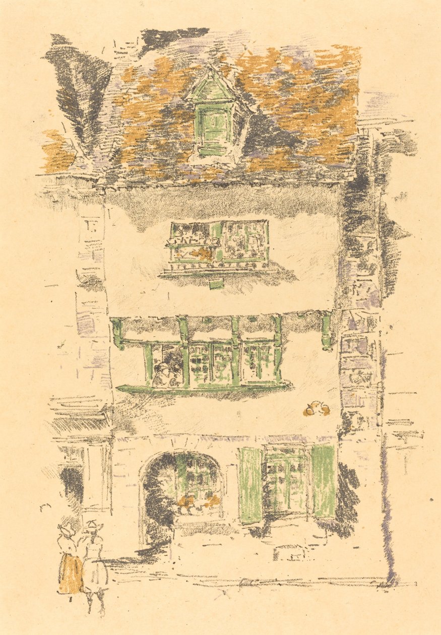 Yellow House, Lannion, 1893. alkotó: James Abbott McNeill Whistler