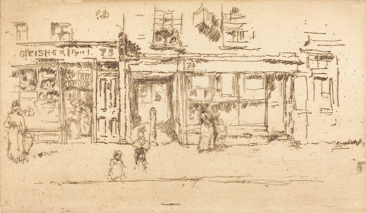 York Street, Westminster, kb. 18861888. alkotó: James Abbott McNeill Whistler