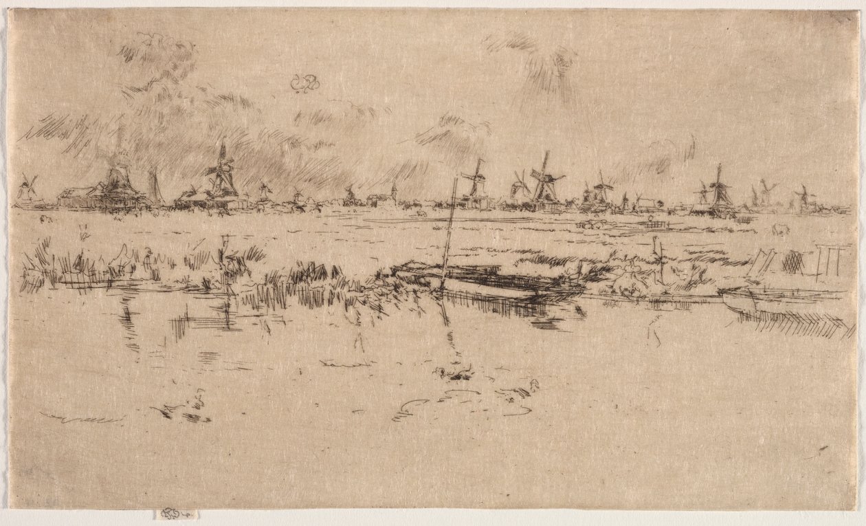 Zaandam. alkotó: James Abbott McNeill Whistler